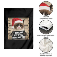 Funny Cat Mugshot Christmas Garden Flag I Will Protect You Kitten No Matter What - Wonder Print Shop