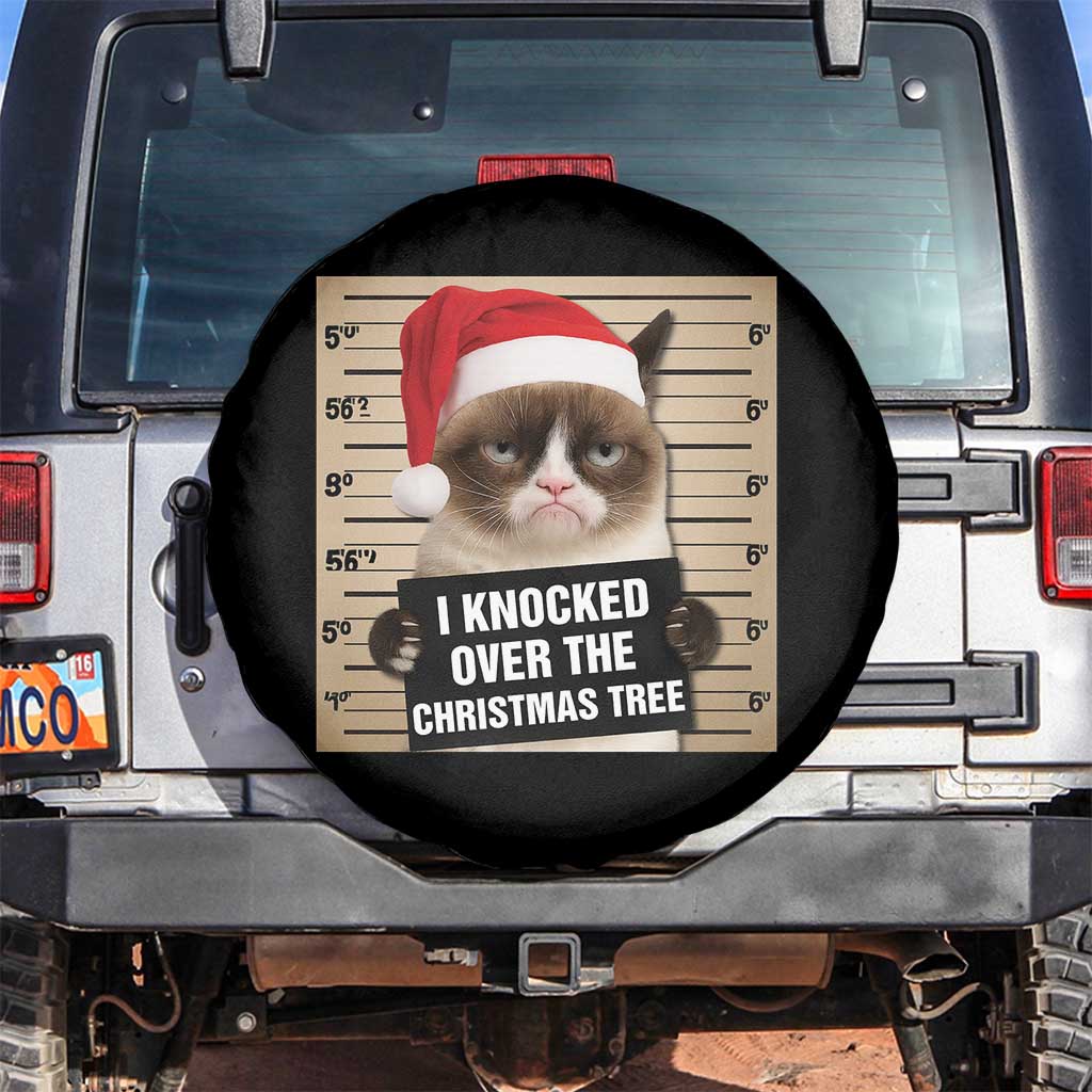 Funny Cat Mugshot Christmas Spare Tire Cover I Will Protect You Kitten No Matter What - Wonder Print Shop