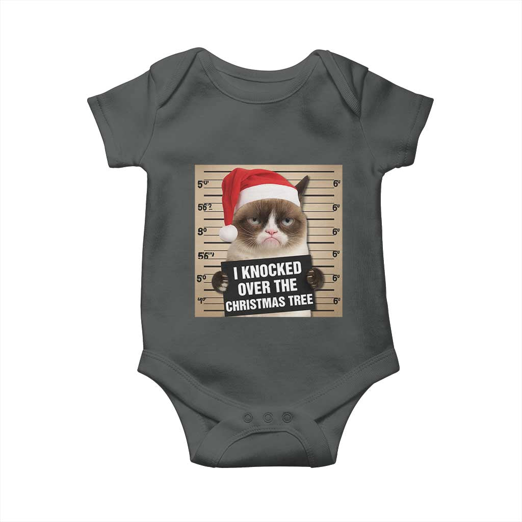 Funny Cat Mugshot Christmas Baby Onesie I Will Protect You Kitten No Matter What - Wonder Print Shop