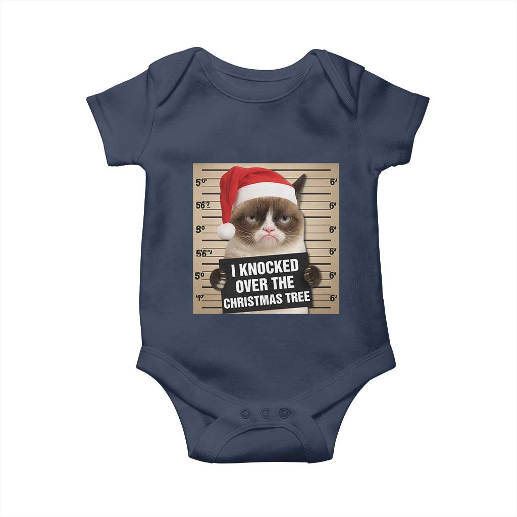 Funny Cat Mugshot Christmas Baby Onesie I Will Protect You Kitten No Matter What - Wonder Print Shop