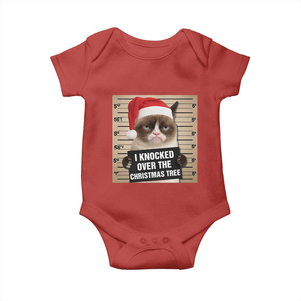 Funny Cat Mugshot Christmas Baby Onesie I Will Protect You Kitten No Matter What - Wonder Print Shop
