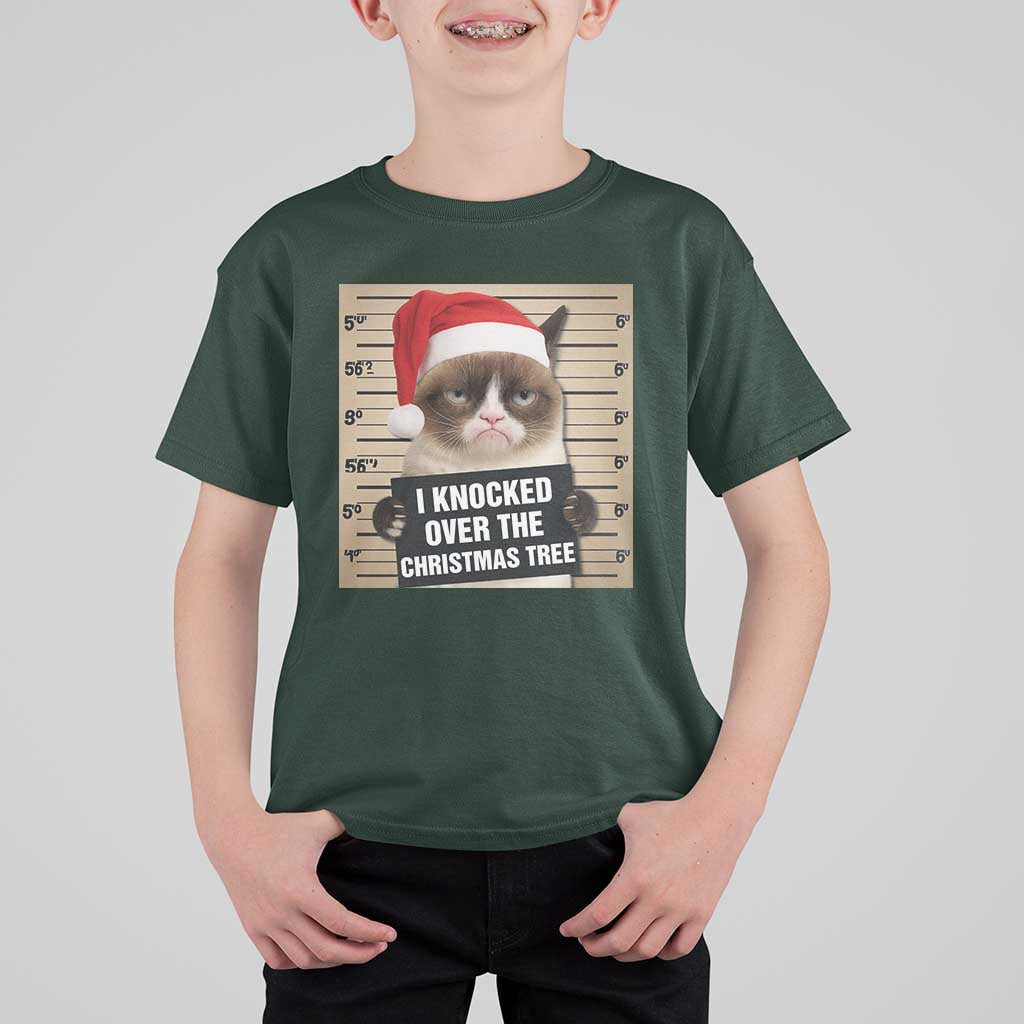 Funny Cat Mugshot Christmas T Shirt For Kid I Will Protect You Kitten No Matter What - Wonder Print Shop