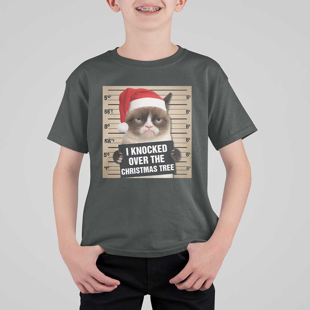 Funny Cat Mugshot Christmas T Shirt For Kid I Will Protect You Kitten No Matter What - Wonder Print Shop
