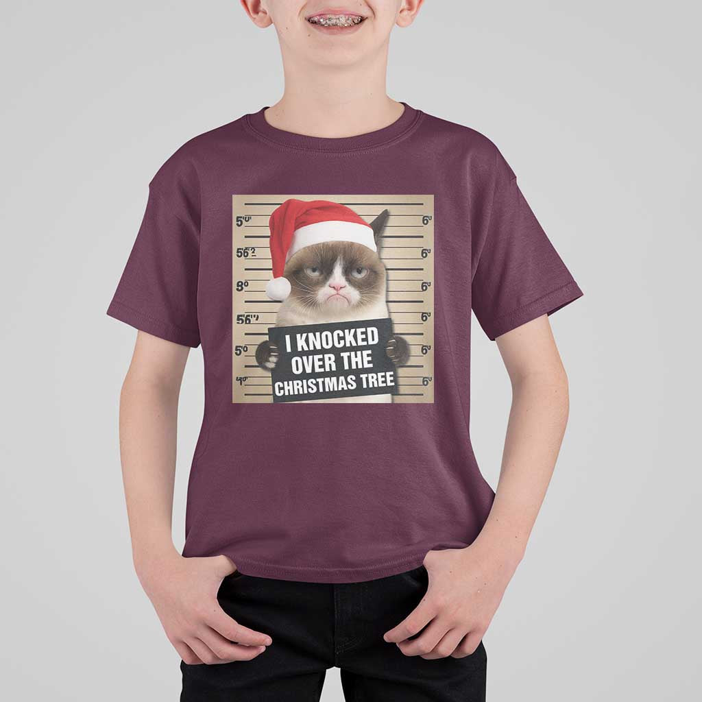Funny Cat Mugshot Christmas T Shirt For Kid I Will Protect You Kitten No Matter What - Wonder Print Shop