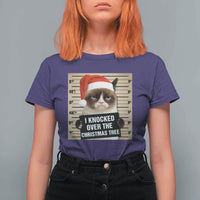 Funny Cat Mugshot Christmas T Shirt For Women I Will Protect You Kitten No Matter What - Wonder Print Shop