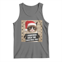 Funny Cat Mugshot Christmas Tank Top I Will Protect You Kitten No Matter What - Wonder Print Shop