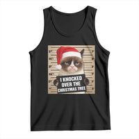 Funny Cat Mugshot Christmas Tank Top I Will Protect You Kitten No Matter What - Wonder Print Shop