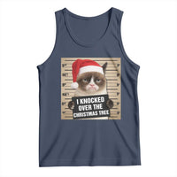 Funny Cat Mugshot Christmas Tank Top I Will Protect You Kitten No Matter What - Wonder Print Shop