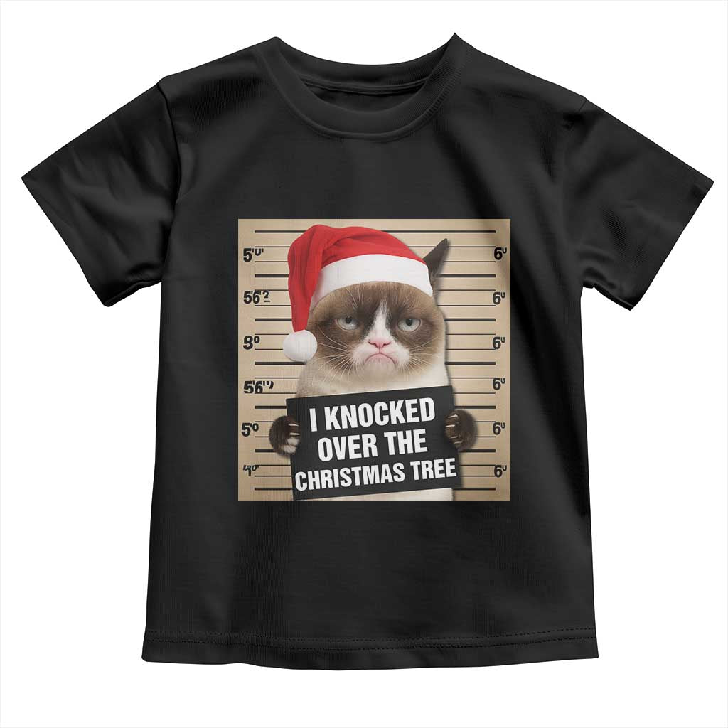Funny Cat Mugshot Christmas Toddler T Shirt I Will Protect You Kitten No Matter What - Wonder Print Shop