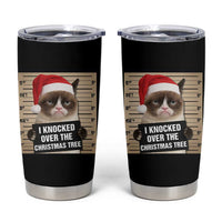 Funny Cat Mugshot Christmas Tumbler Cup I Will Protect You Kitten No Matter What - Wonder Print Shop