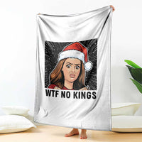 No Kings Throw Blanket Funny Disgusting Doll Face Meme Christmas - Wonder Print Shop