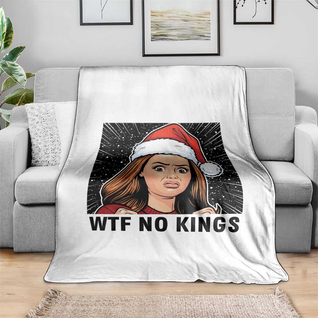 No Kings Throw Blanket Funny Disgusting Doll Face Meme Christmas - Wonder Print Shop