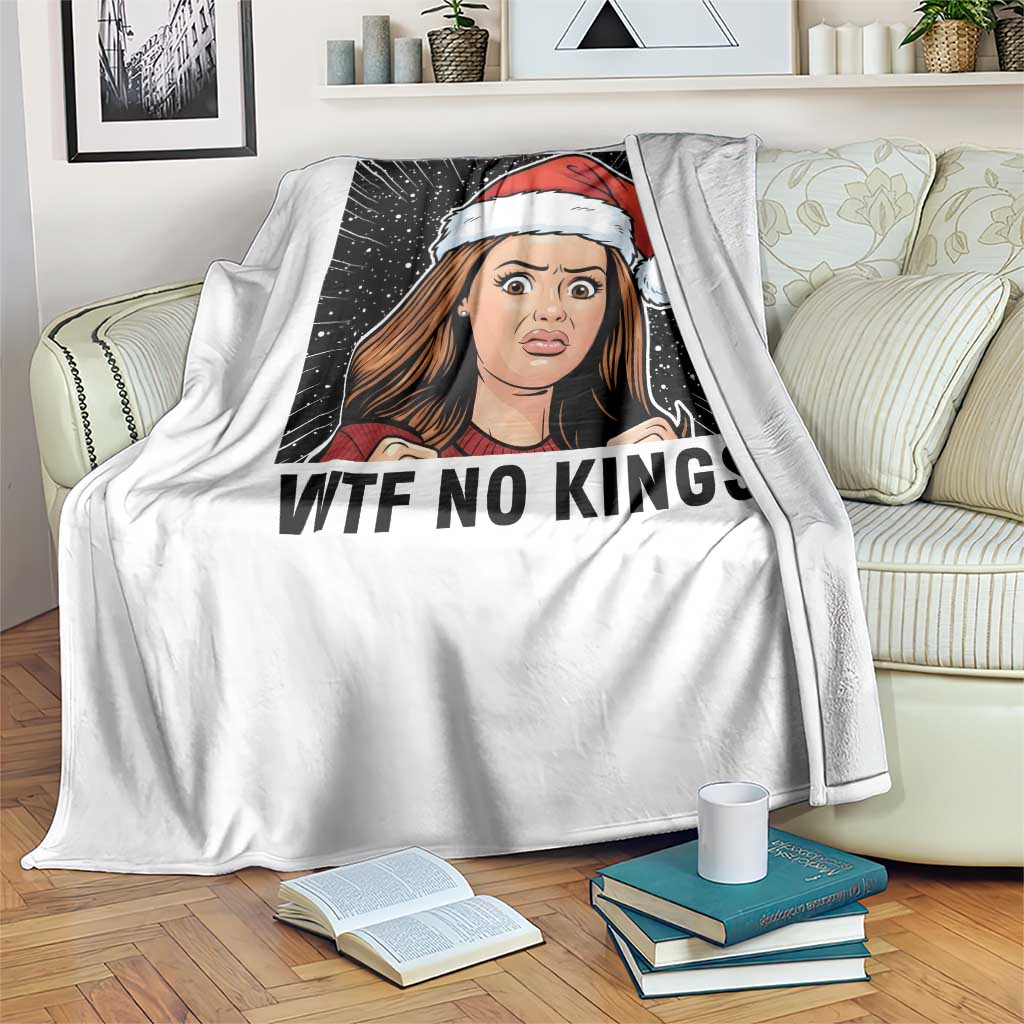 No Kings Throw Blanket Funny Disgusting Doll Face Meme Christmas - Wonder Print Shop