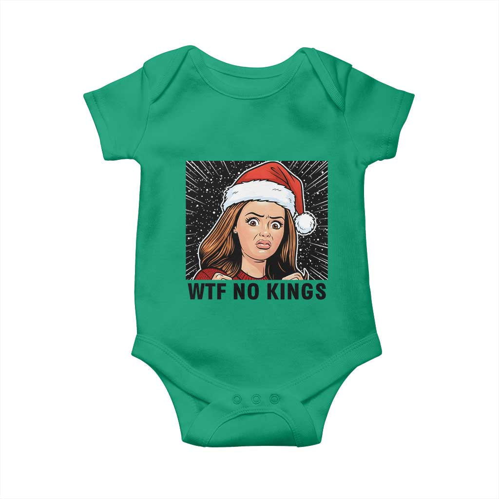 No Kings Baby Onesie Funny Disgusting Doll Face Meme Christmas - Wonder Print Shop