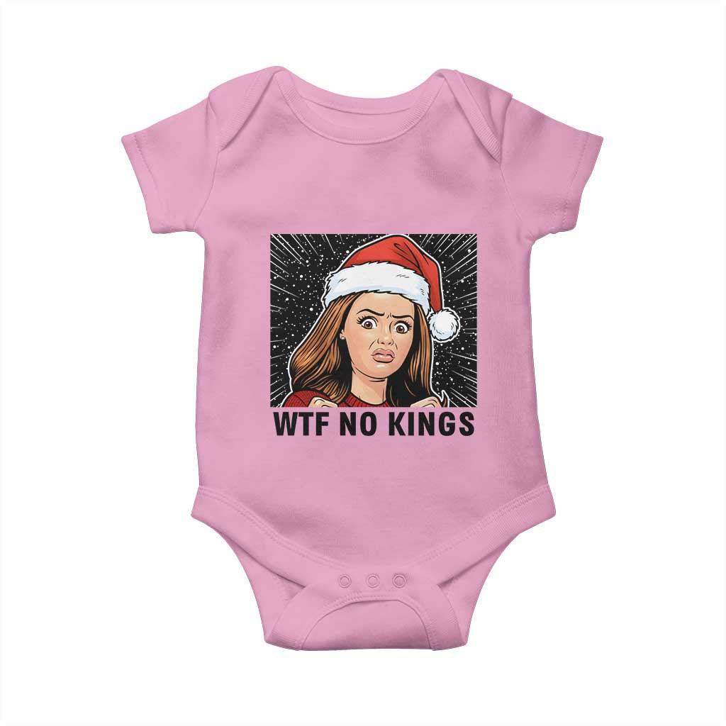 No Kings Baby Onesie Funny Disgusting Doll Face Meme Christmas - Wonder Print Shop
