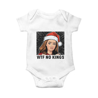 No Kings Baby Onesie Funny Disgusting Doll Face Meme Christmas - Wonder Print Shop