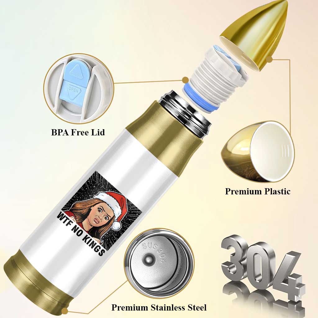 No Kings Bullet Tumbler Funny Disgusting Doll Face Meme Christmas - Wonder Print Shop