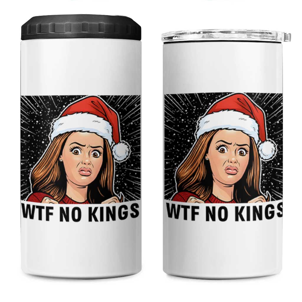 No Kings 4 in 1 Can Cooler Tumbler Funny Disgusting Doll Face Meme Christmas - Wonder Print Shop