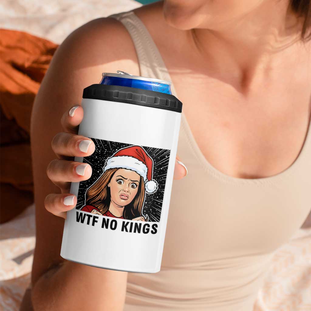 No Kings 4 in 1 Can Cooler Tumbler Funny Disgusting Doll Face Meme Christmas - Wonder Print Shop