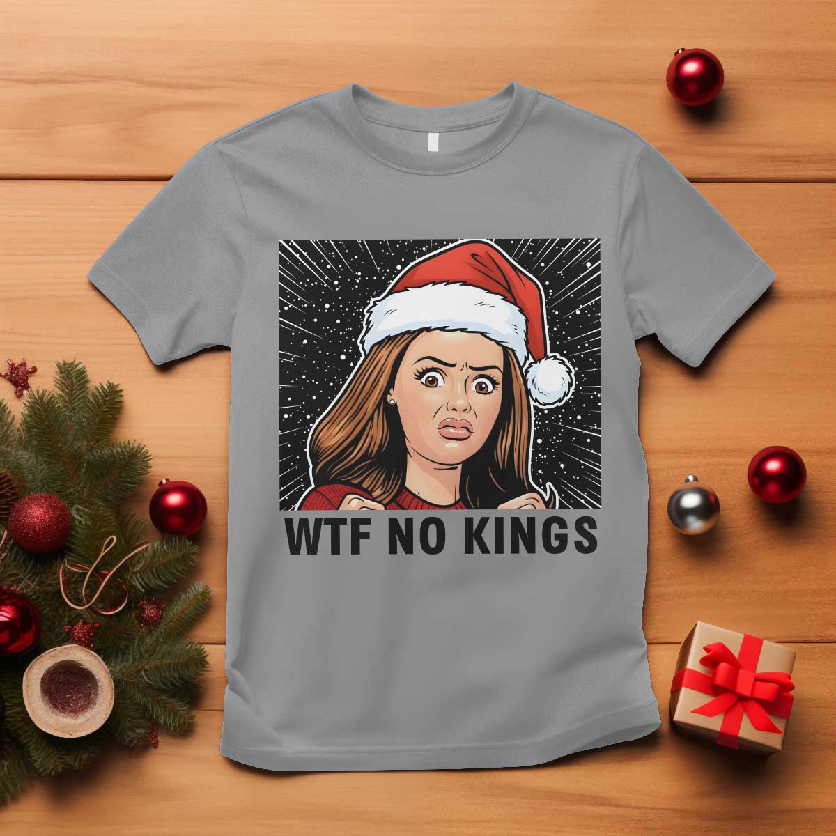No Kings T Shirt Funny Disgusting Doll Face Meme Christmas - Wonder Print Shop