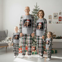 No Kings Plaid Pajama Set Funny Disgusting Doll Face Meme Christmas - Wonder Print Shop