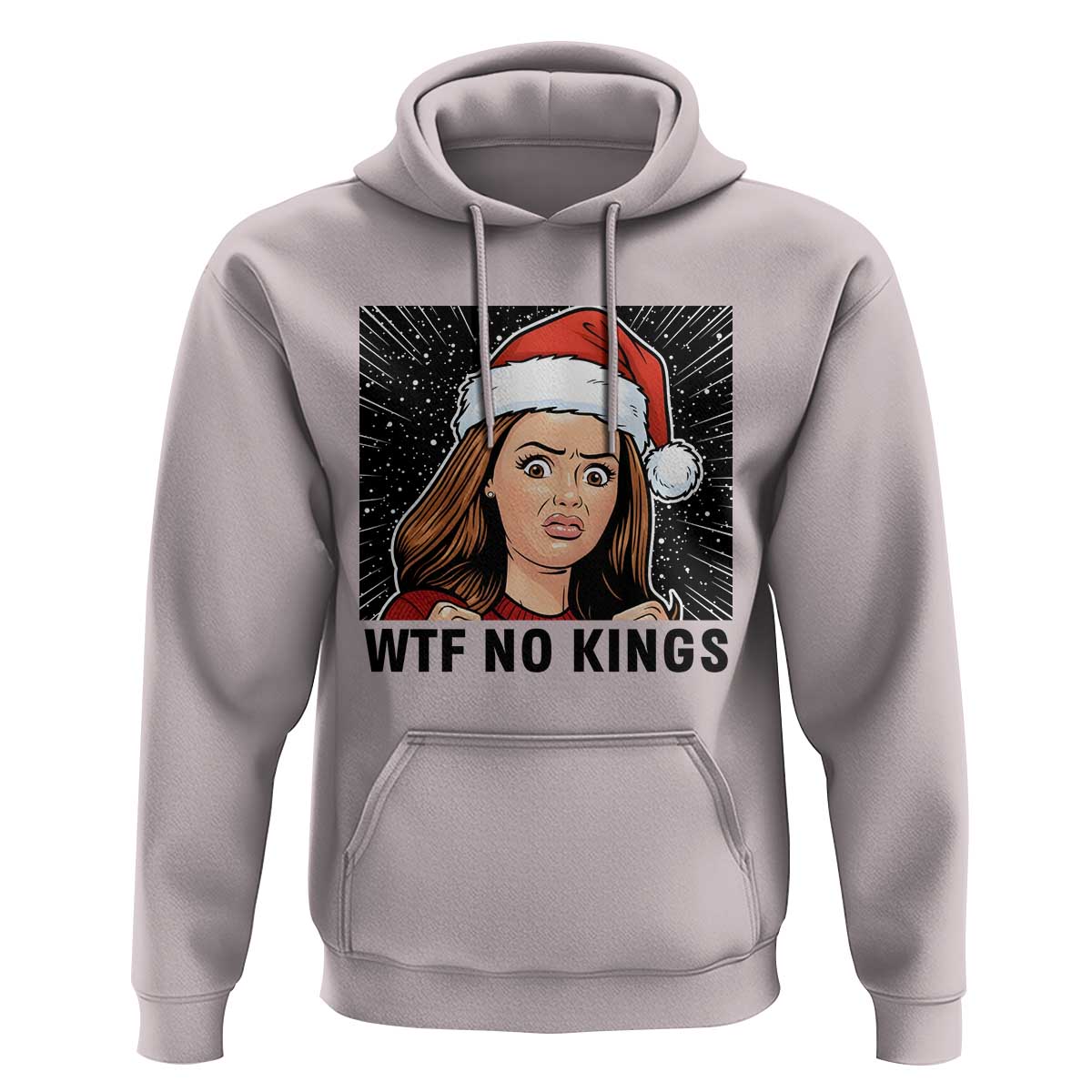 No Kings Hoodie Funny Disgusting Doll Face Meme Christmas - Wonder Print Shop