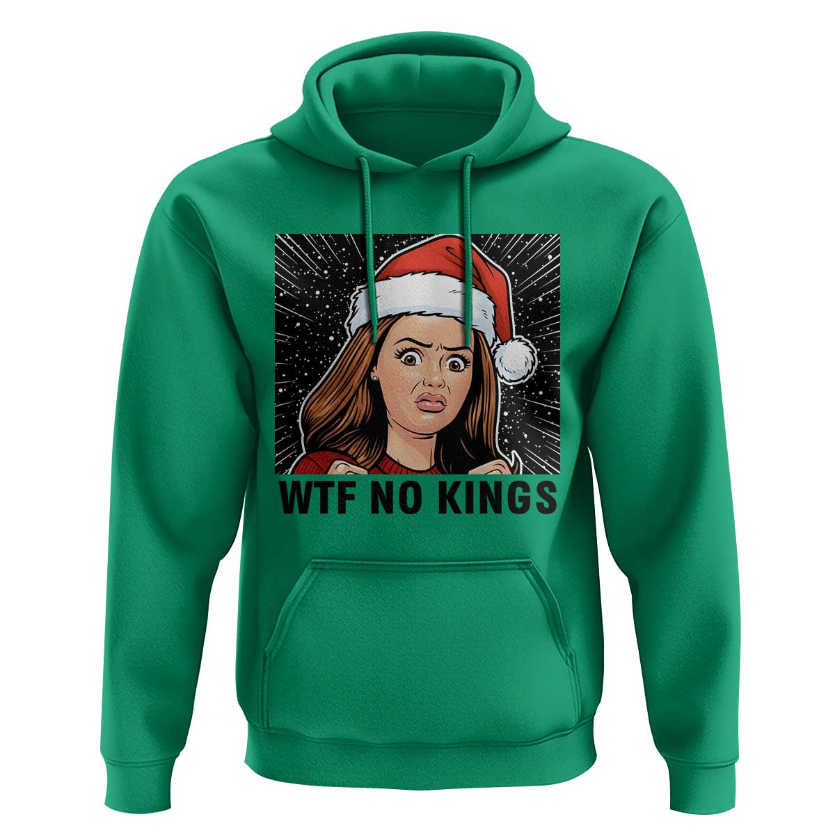 No Kings Hoodie Funny Disgusting Doll Face Meme Christmas - Wonder Print Shop