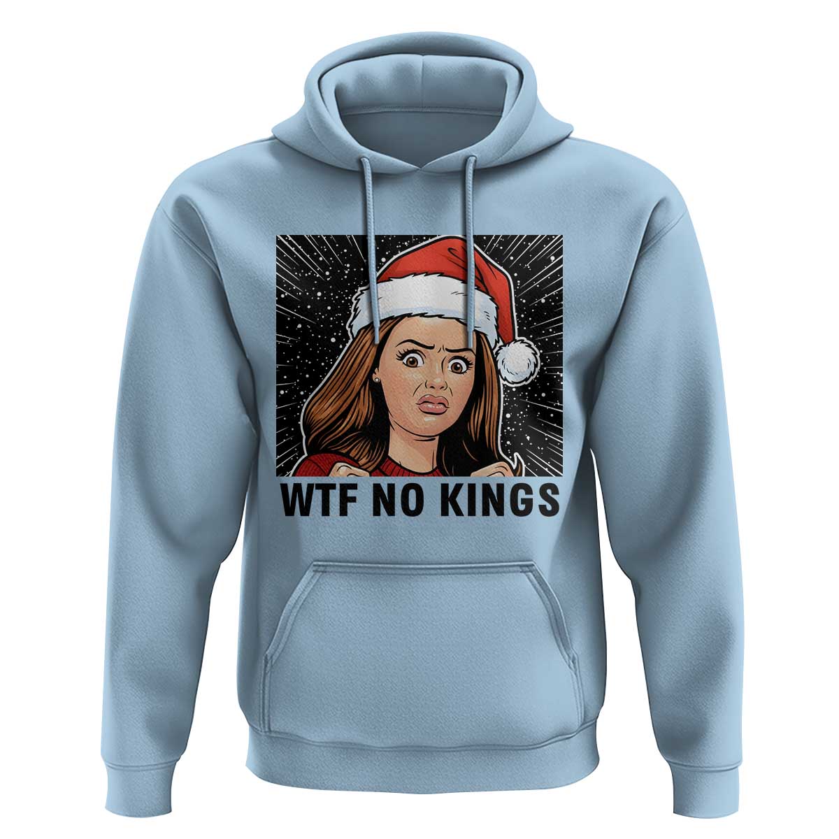 No Kings Hoodie Funny Disgusting Doll Face Meme Christmas - Wonder Print Shop