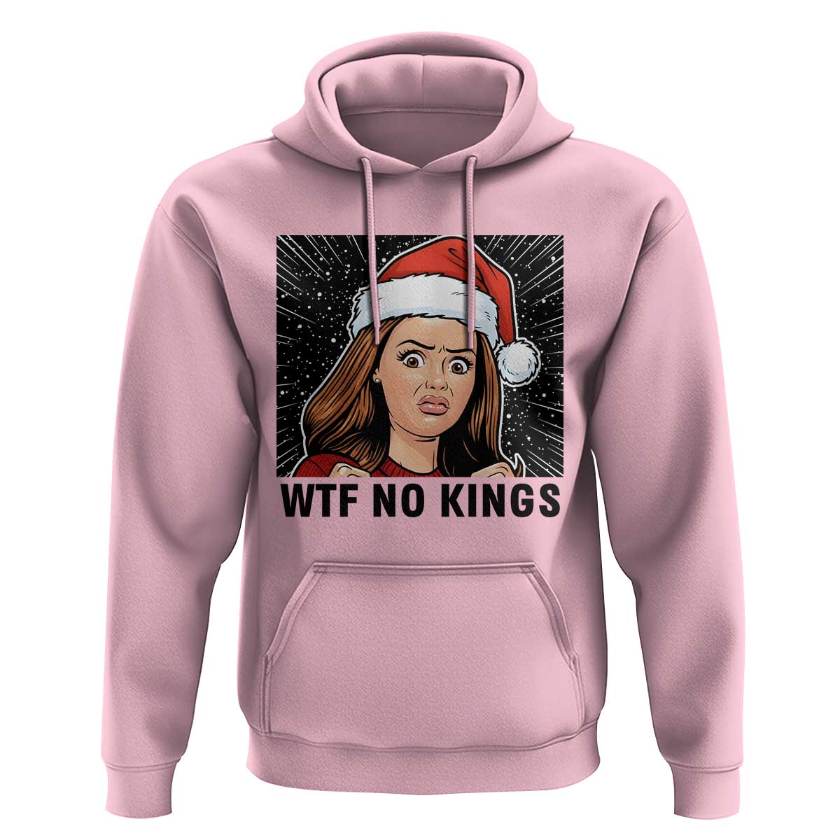 No Kings Hoodie Funny Disgusting Doll Face Meme Christmas - Wonder Print Shop