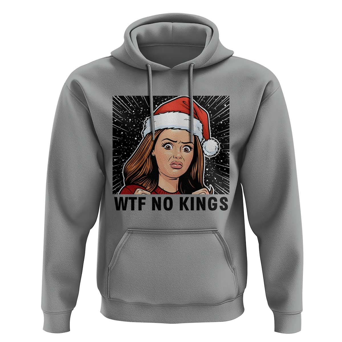 No Kings Hoodie Funny Disgusting Doll Face Meme Christmas - Wonder Print Shop