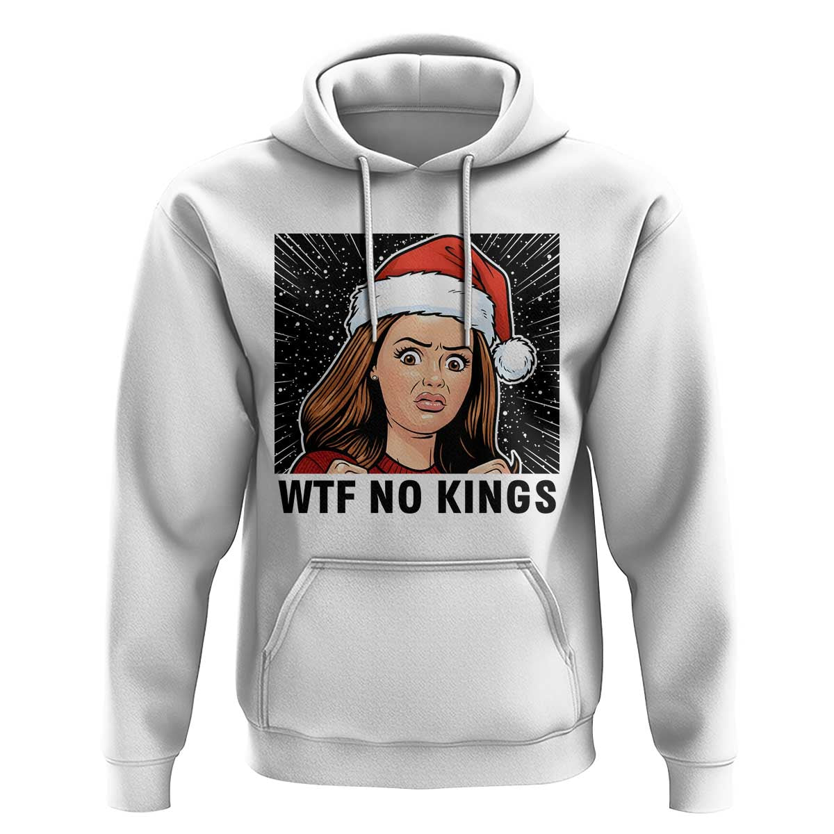 No Kings Hoodie Funny Disgusting Doll Face Meme Christmas - Wonder Print Shop