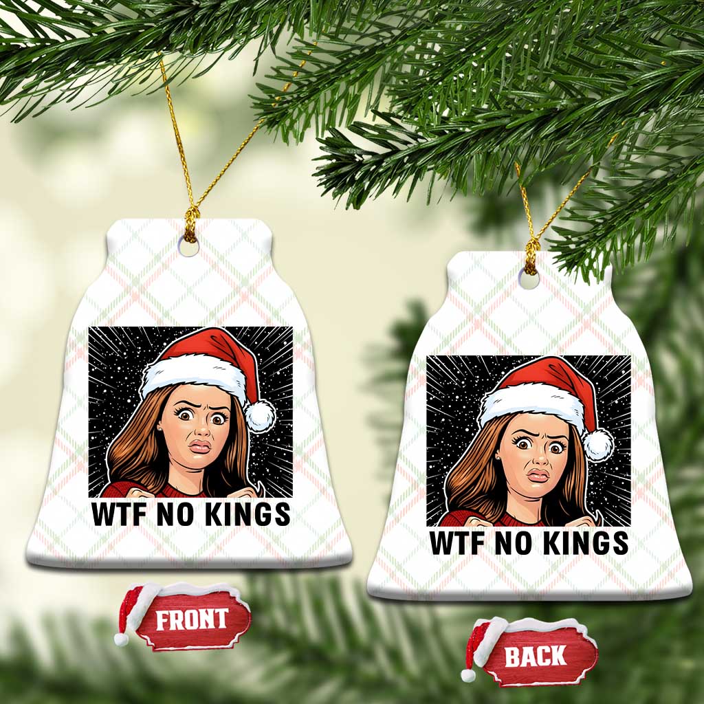 No Kings Ceramic Ornament Funny Disgusting Doll Face Meme Xmas - Wonder Print Shop