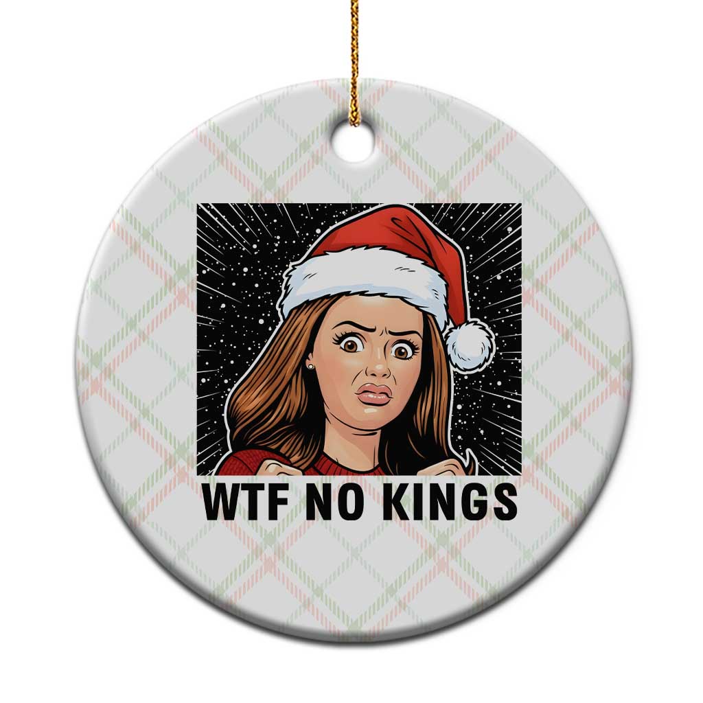 No Kings Ceramic Ornament Funny Disgusting Doll Face Meme Xmas - Wonder Print Shop