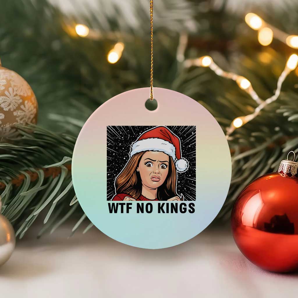 No Kings Ceramic Ornament Funny Disgusting Doll Face Meme Xmas - Wonder Print Shop