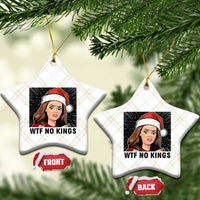 No Kings Ceramic Ornament Funny Disgusting Doll Face Meme Xmas - Wonder Print Shop