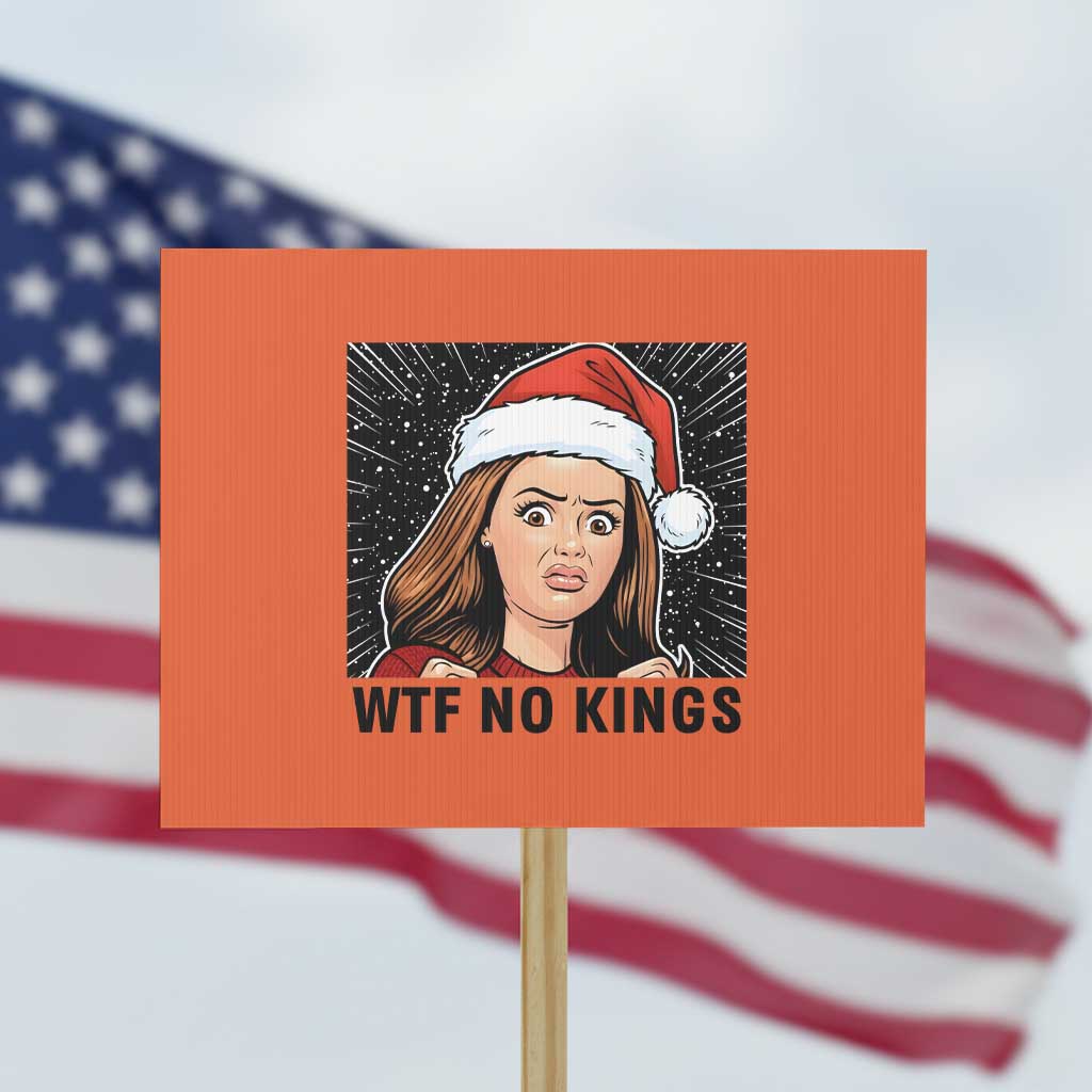 No Kings Protest Sign Funny Disgusting Doll Face Meme Christmas - Wonder Print Shop