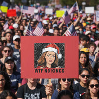No Kings Protest Sign Funny Disgusting Doll Face Meme Christmas - Wonder Print Shop