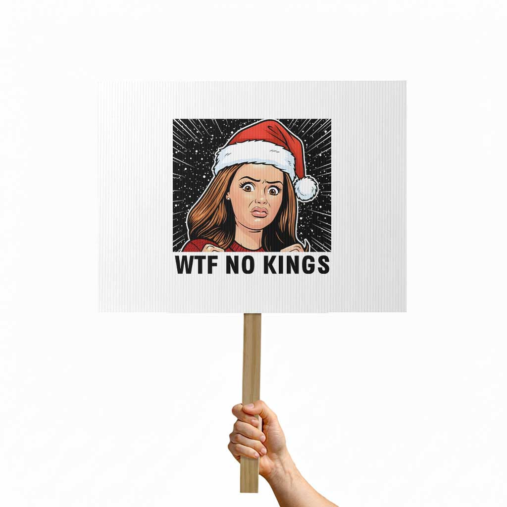 No Kings Protest Sign Funny Disgusting Doll Face Meme Christmas - Wonder Print Shop
