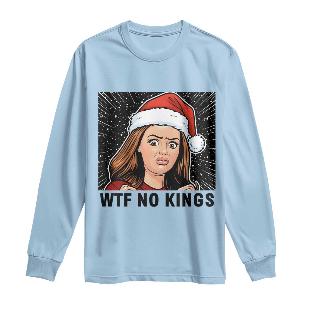 No Kings Long Sleeve Shirt Funny Disgusting Doll Face Meme Christmas - Wonder Print Shop