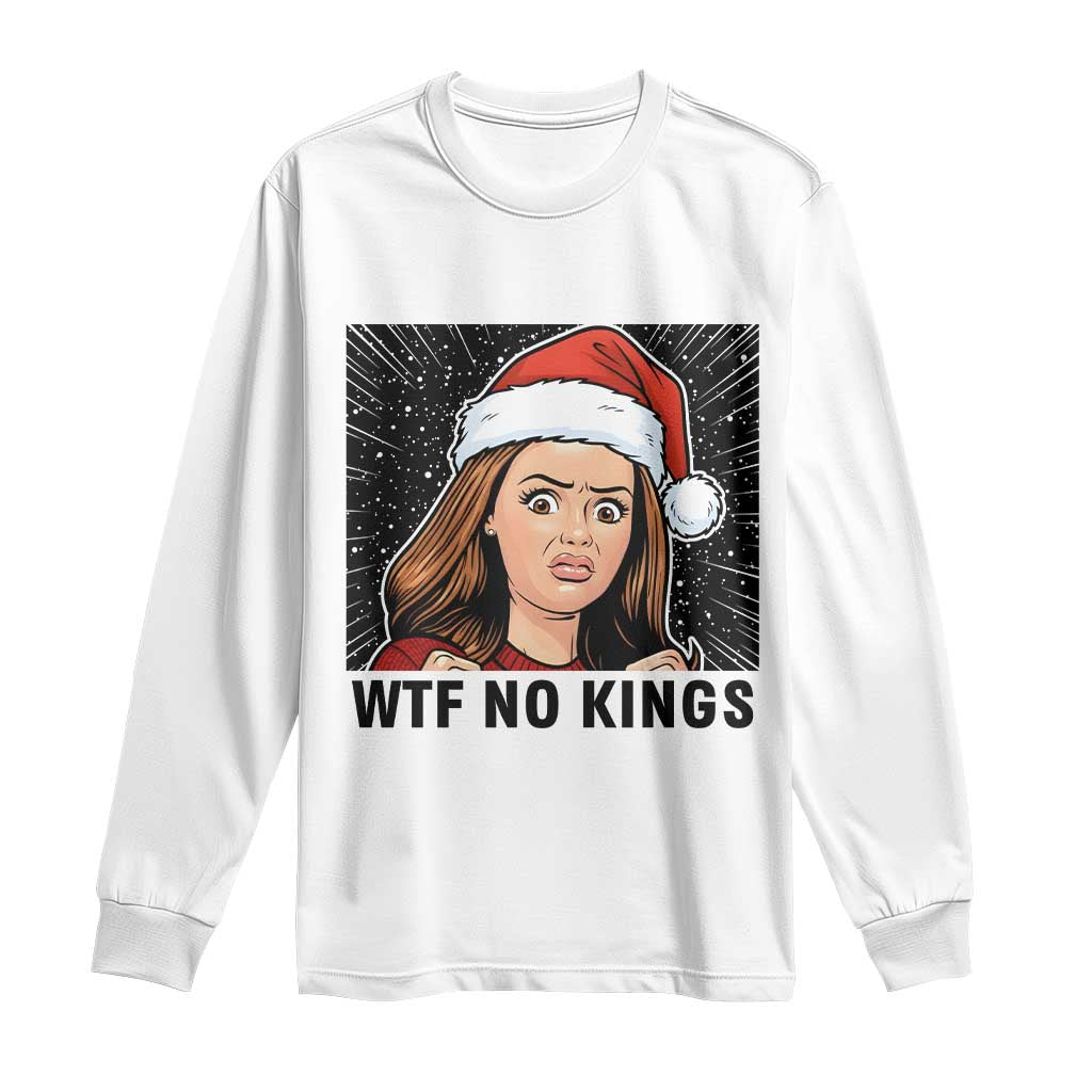 No Kings Long Sleeve Shirt Funny Disgusting Doll Face Meme Christmas - Wonder Print Shop