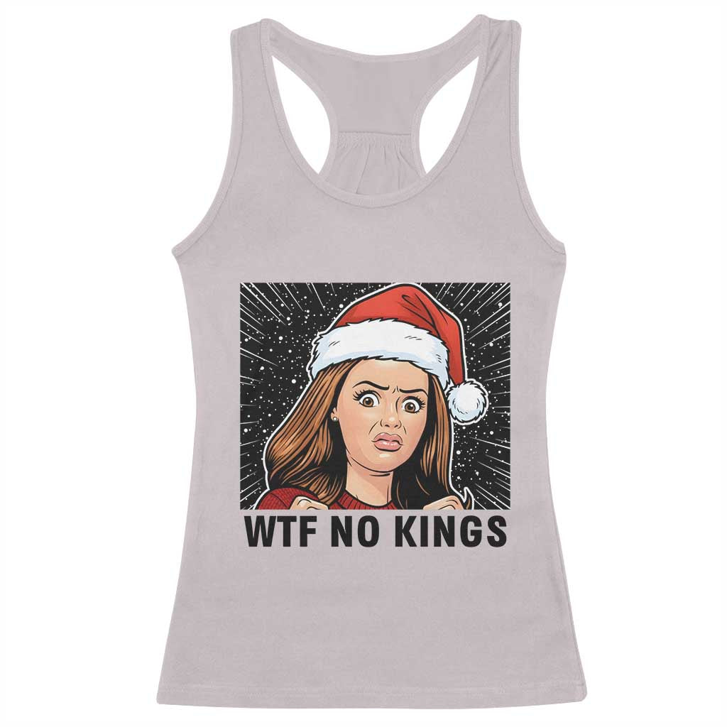 No Kings Racerback Tank Top Funny Disgusting Doll Face Meme Christmas - Wonder Print Shop