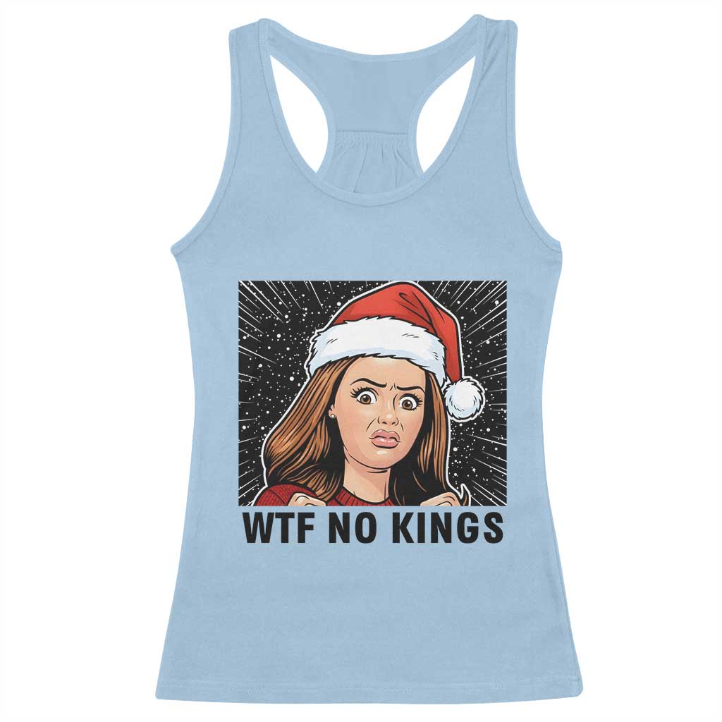 No Kings Racerback Tank Top Funny Disgusting Doll Face Meme Christmas - Wonder Print Shop