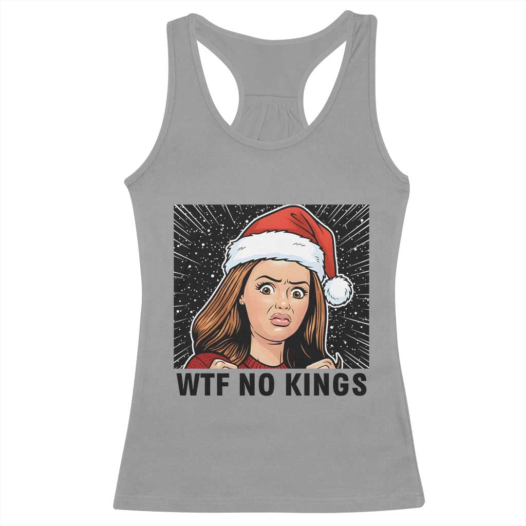 No Kings Racerback Tank Top Funny Disgusting Doll Face Meme Christmas - Wonder Print Shop
