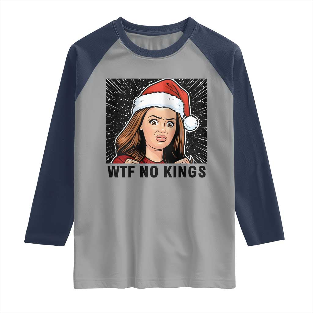 No Kings Raglan Shirt Funny Disgusting Doll Face Meme Christmas - Wonder Print Shop