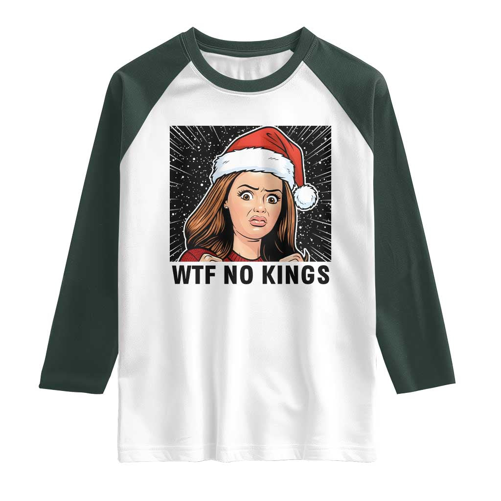 No Kings Raglan Shirt Funny Disgusting Doll Face Meme Christmas - Wonder Print Shop