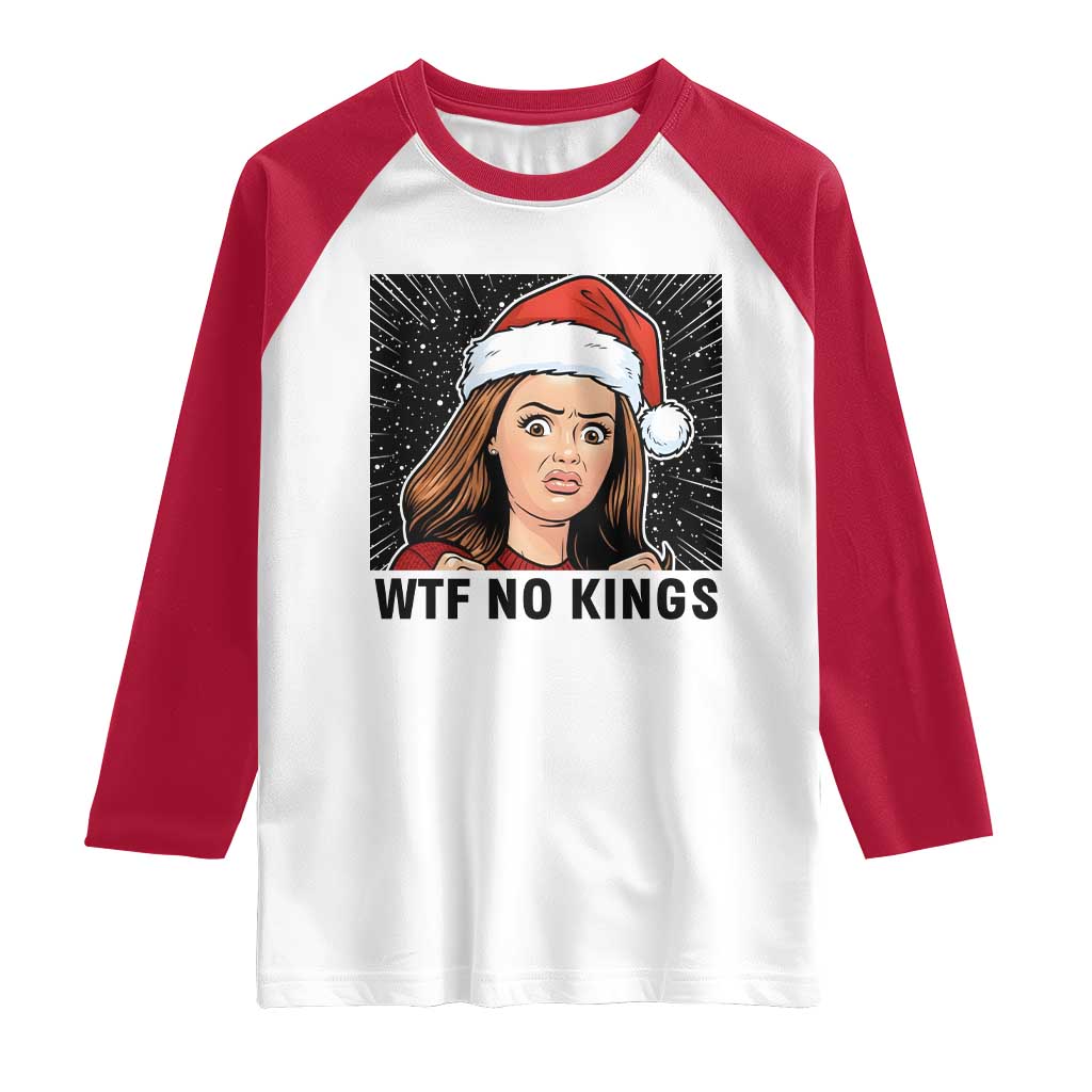 No Kings Raglan Shirt Funny Disgusting Doll Face Meme Christmas - Wonder Print Shop