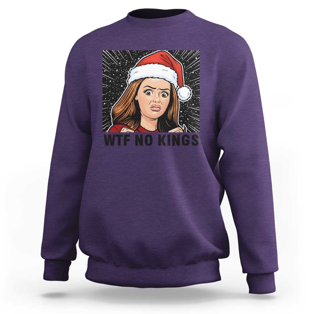 No Kings Sweatshirt Funny Disgusting Doll Face Meme Christmas - Wonder Print Shop