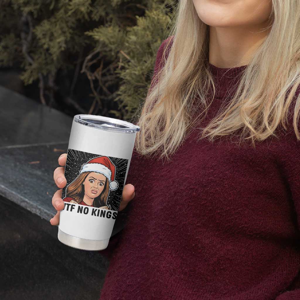 No Kings Tumbler Cup Funny Disgusting Doll Face Meme Christmas - Wonder Print Shop