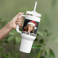 No Kings Tumbler With Handle Funny Disgusting Doll Face Meme Christmas - Wonder Print Shop