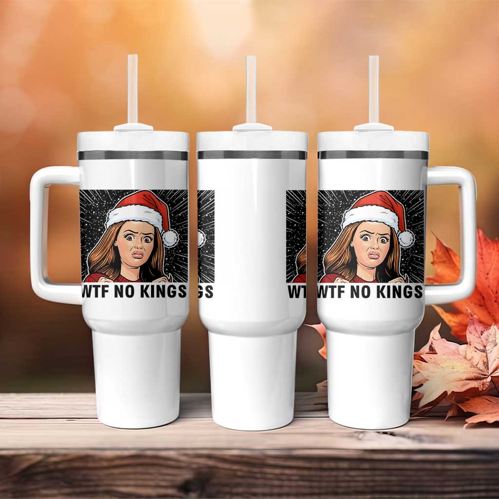 No Kings Tumbler With Handle Funny Disgusting Doll Face Meme Christmas - Wonder Print Shop